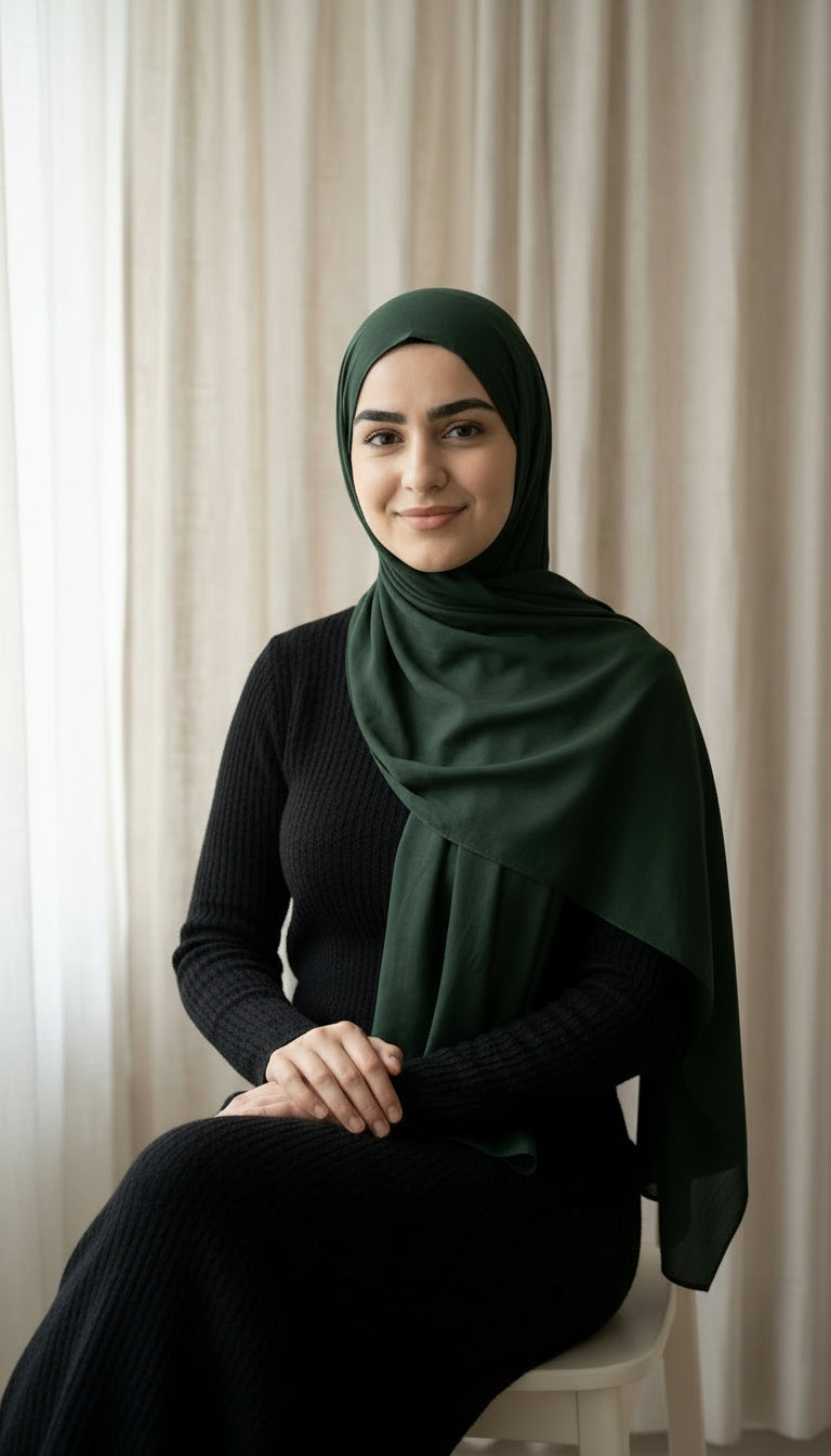 Modal Hijab Set - Evergreen