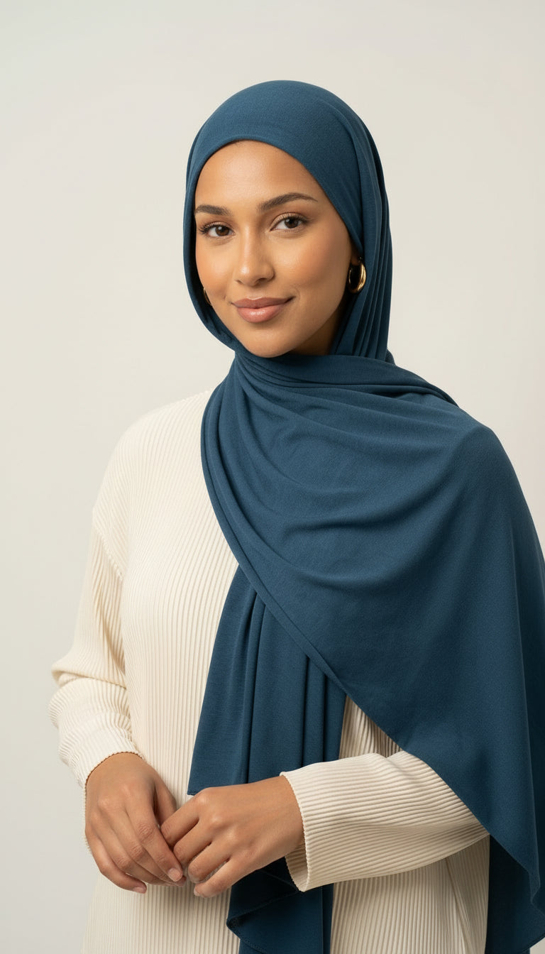 Jersey Hijab Set - Sapphire