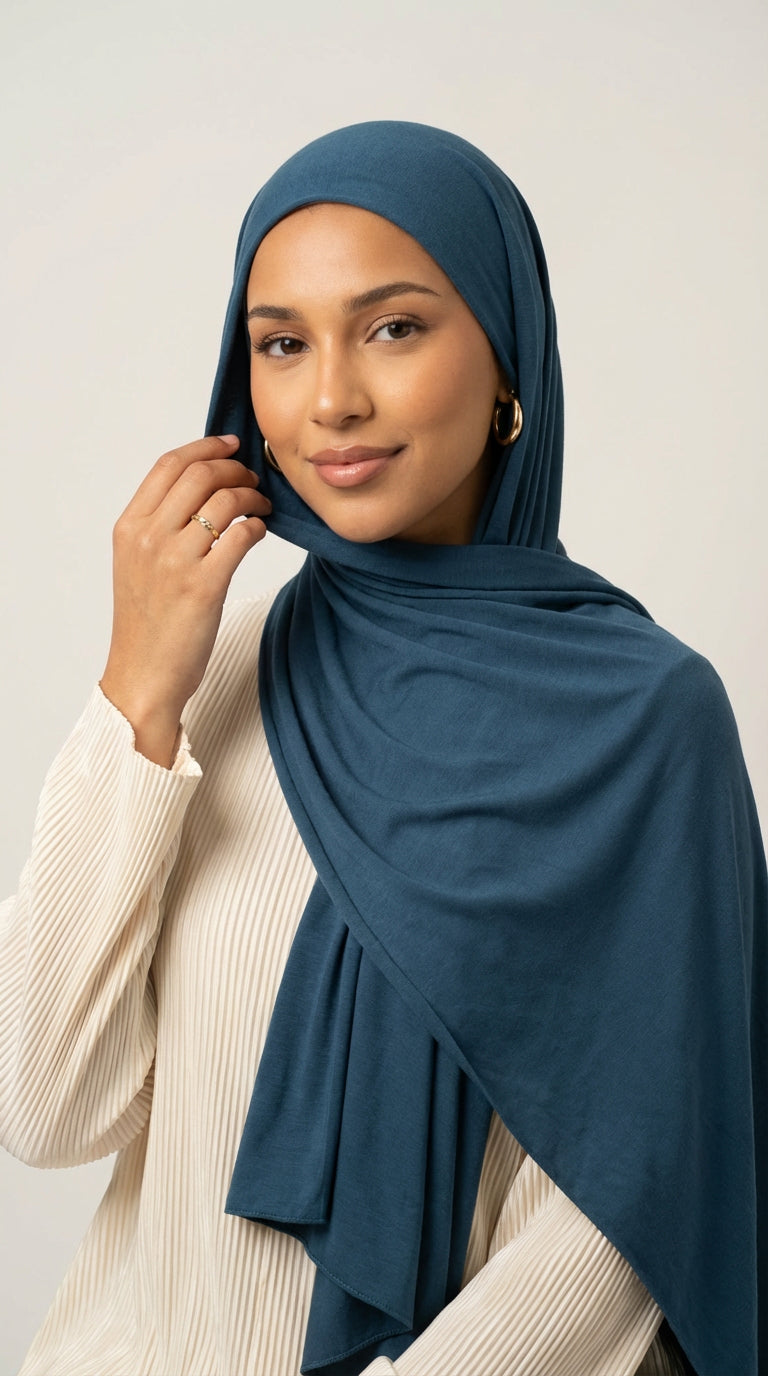 Jersey Hijab Set - Sapphire