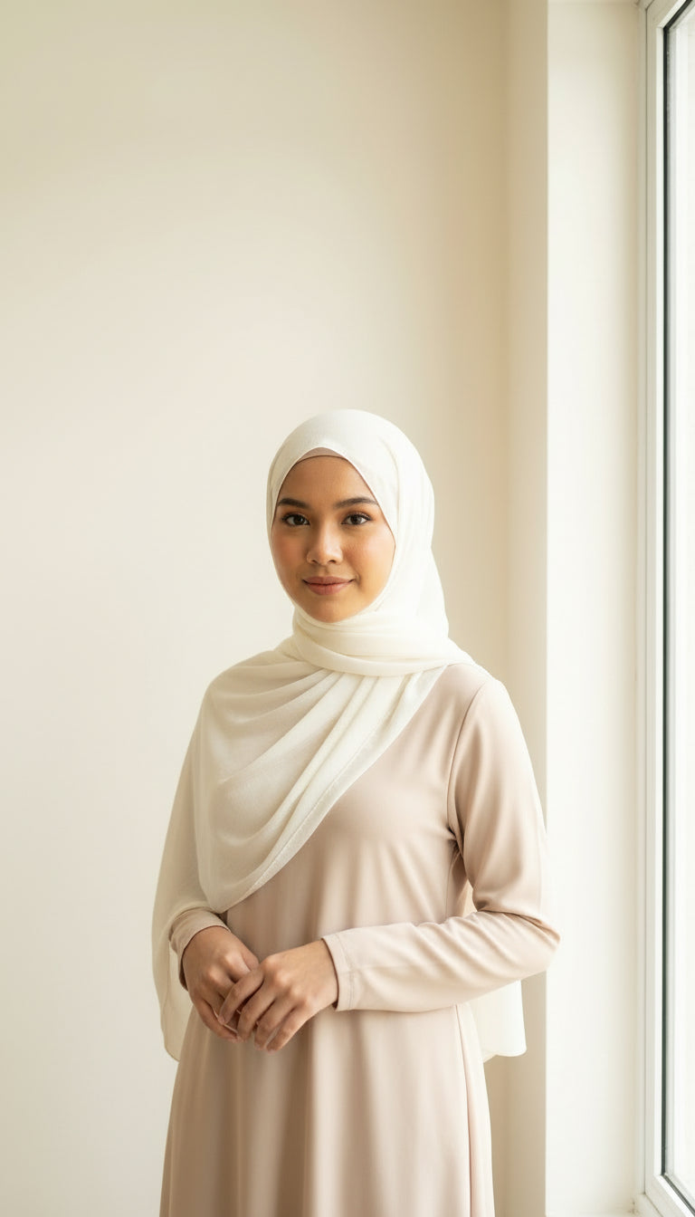 Modal Hijab Set - White