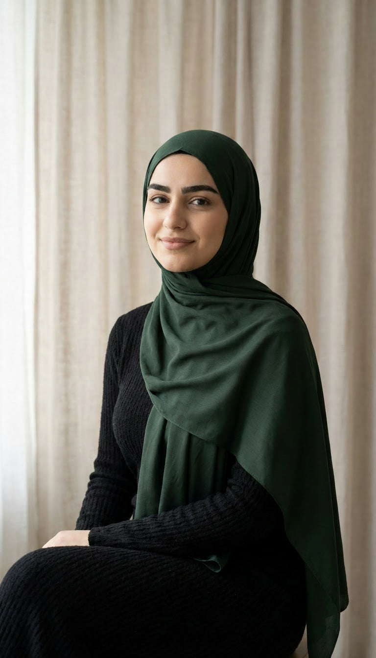 Modal Hijab Set - Evergreen