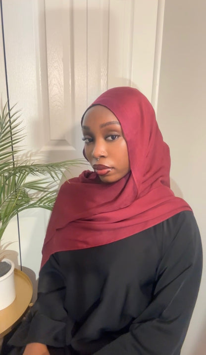 Modal Hijab Set - Maroon