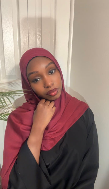 Modal Hijab Set - Maroon