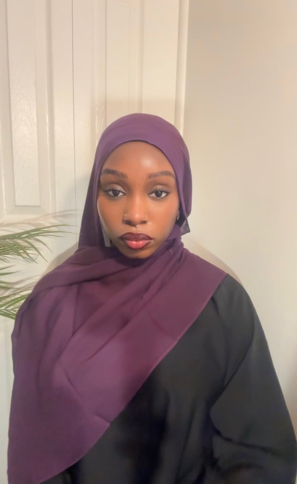 Modal Hijab Set — Plum