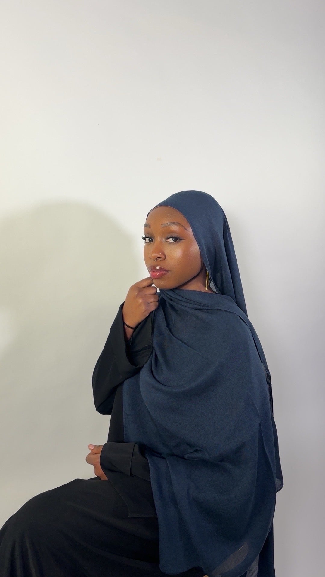 Essential Modal Hijab - Navy
