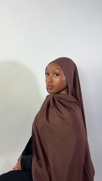Essential Modal Hijab - Mahogany
