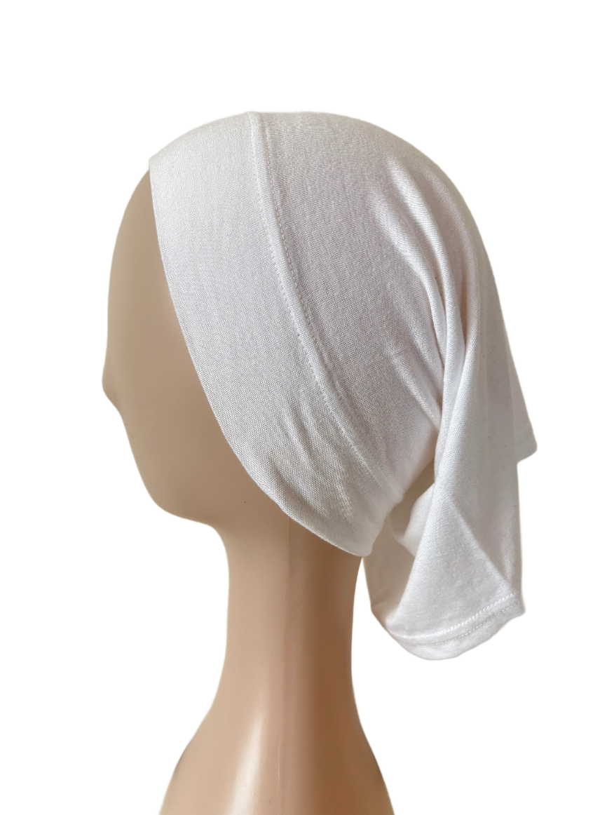 Cotton Jersey Undercap - White