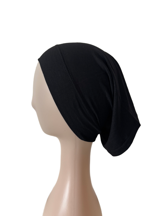 Cotton Jersey Undercap - Black