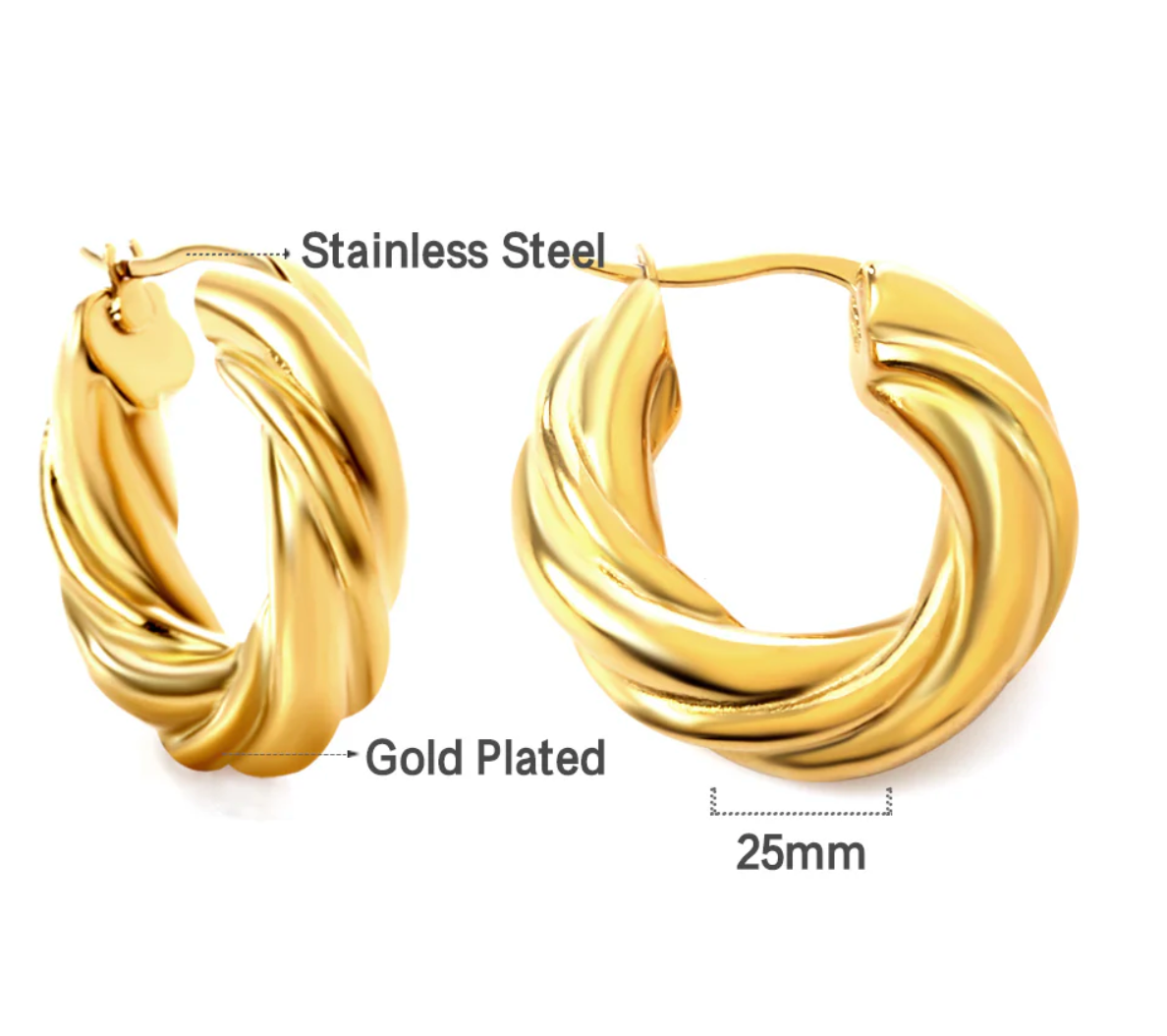 Zara - Twist Hoops