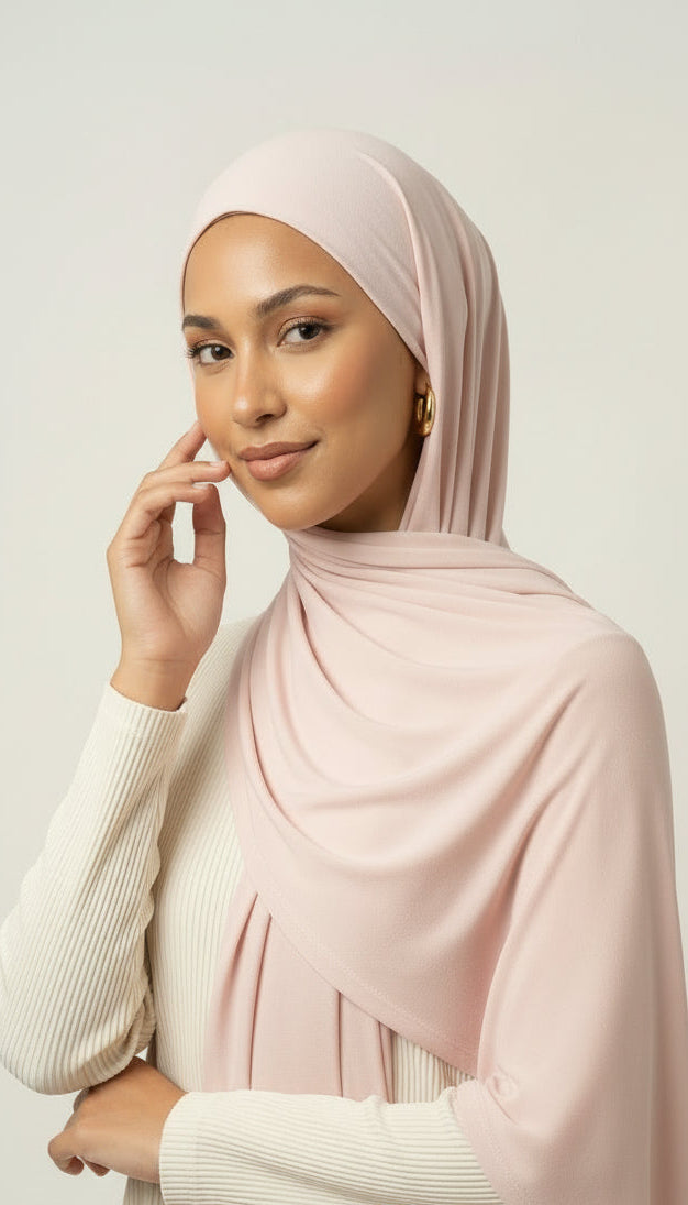 Jersey Hijab Set - Blush