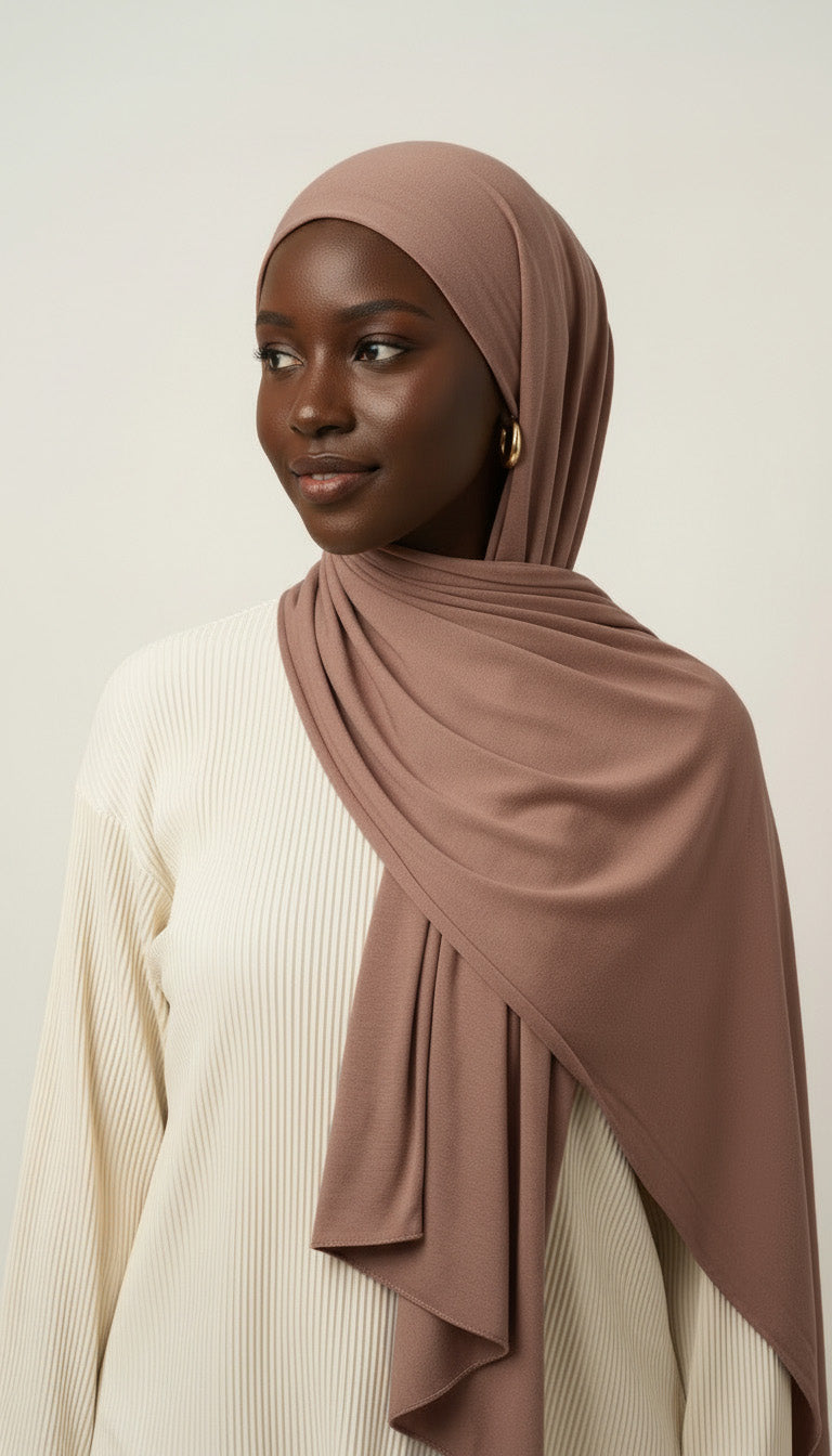 Jersey Hijab Set - Rosewood