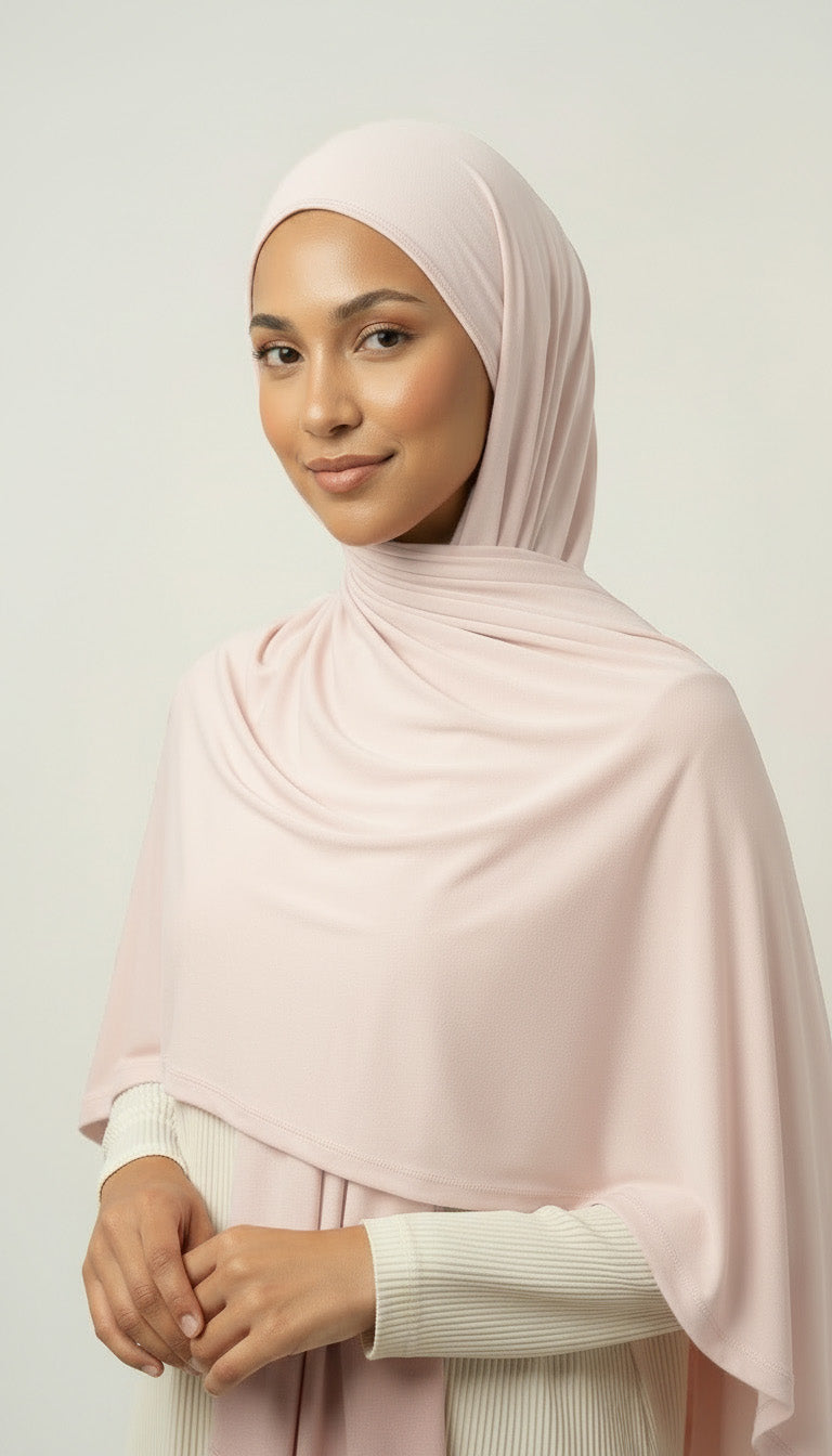 Jersey Hijab Set - Blush